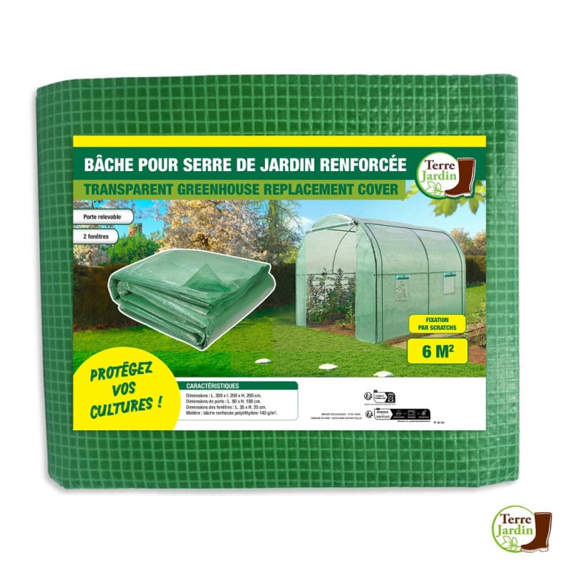 Bâche pour serre tunnel verte