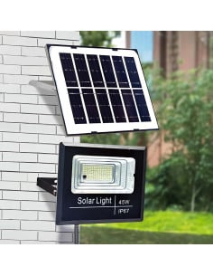 Projecteur solaire LED d’extérieur avec panneau solaire 400 Lumens 200W