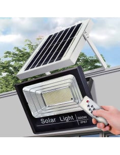 Projecteur solaire LED d’extérieur avec panneau solaire 400 Lumens 200W