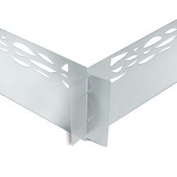 Bordures de jardin ajourées en acier galvanisé - Lot de 5