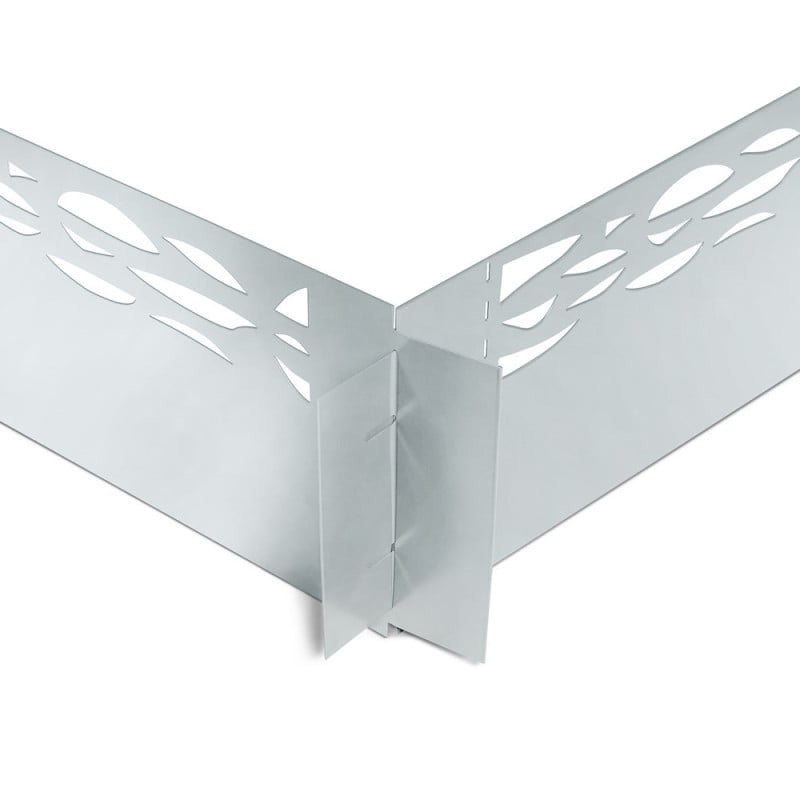 Bordures de jardin ajourées en acier galvanisé - Lot de 5