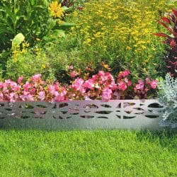 Bordures de jardin ajourées en acier galvanisé - Lot de 5