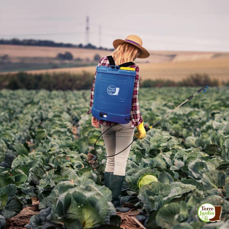 Pulvérisateur électrique 16 litres 4,5 bars - batterie 12V 8AH autonomie max 4h chargeur inclus