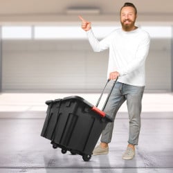 Chariot de Transport Pliant - Compact, Résistant, Hauteur Réglable