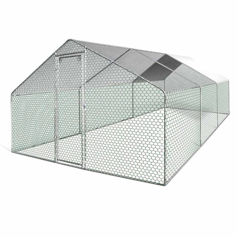 Enclos poulailler - Volière extérieure - Parc grillagé 24m²