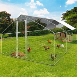 Enclos poulailler - Volière extérieure - Parc grillagé 24m²