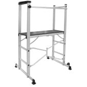 Échafaudage aluminium pliable 3m : idéal pour travaux intérieurs et extérieurs