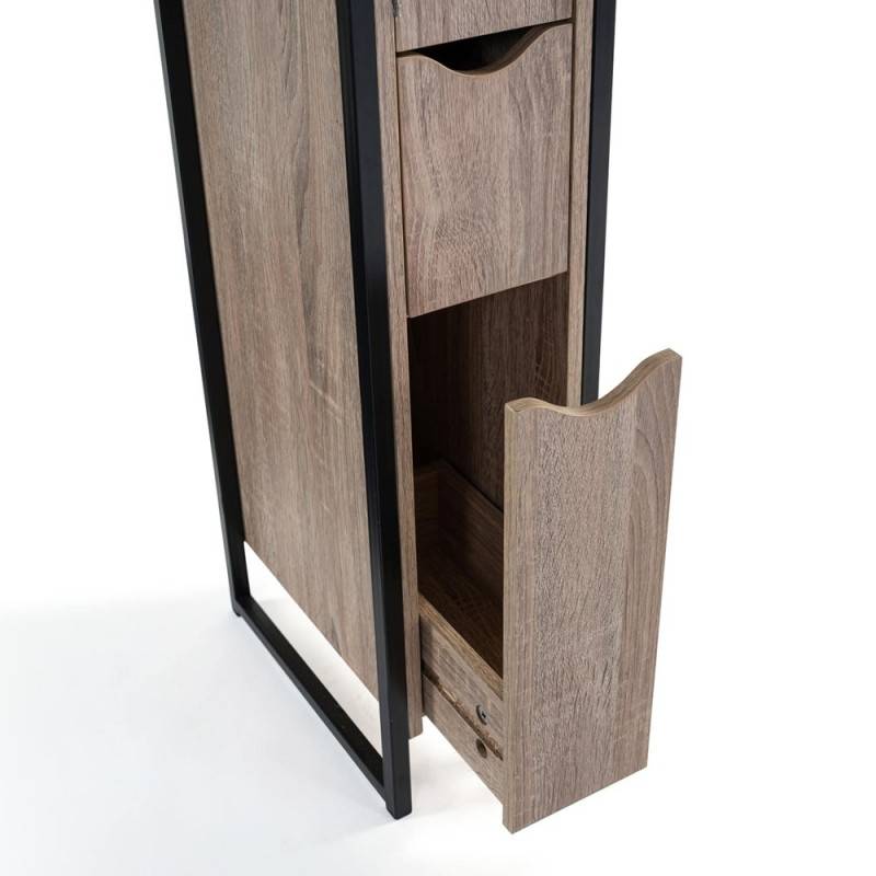 Meuble WC Industriel 3 Portes : Rangement et Design pour Vos Toilettes