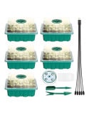 Kit de germination - Set de 5 Plateaux pour semis avec lumière LED de croissance