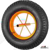 Roue de brouette gonflée diamètre 380 mm avec axe diamètre 20 mm