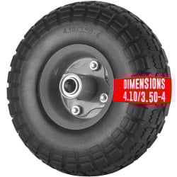 Roue increvable axe déporté 260 mm alésage 20 mm