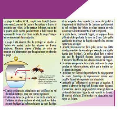 Piège à frelons ACTO spécial frelons asiatiques