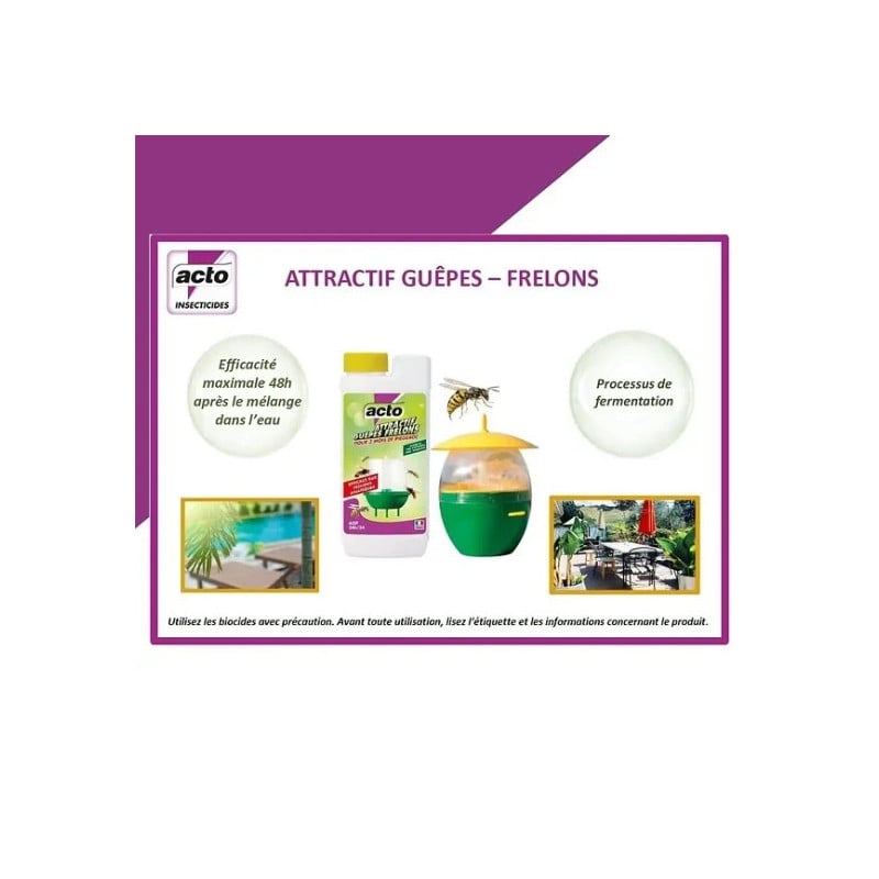 Attractif pour piège à frelons asiatiques ACTO