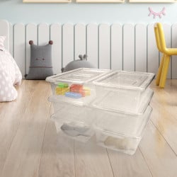 Lot de 6 boîtes en plastique 10L – Rangement pratique et empilable