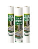 Rouleau géotextile 10 mètres 150g/m2, Lot de 3