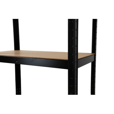 Triple étagère charges lourdes en métal, 2m10 de linéaire, 12 plateaux