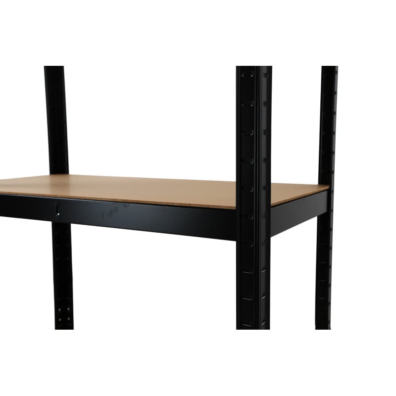 Triple étagère charges lourdes en métal, 2m10 de linéaire, 12 plateaux