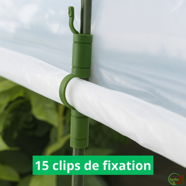 Serre à tomates avec bâche et 15 clips de fixation Shopix