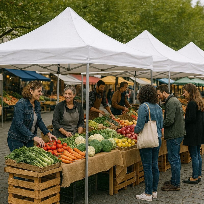 Tonnelle pliante 3 x 3 professionnelle, tente chapiteau pour marchés, foires...