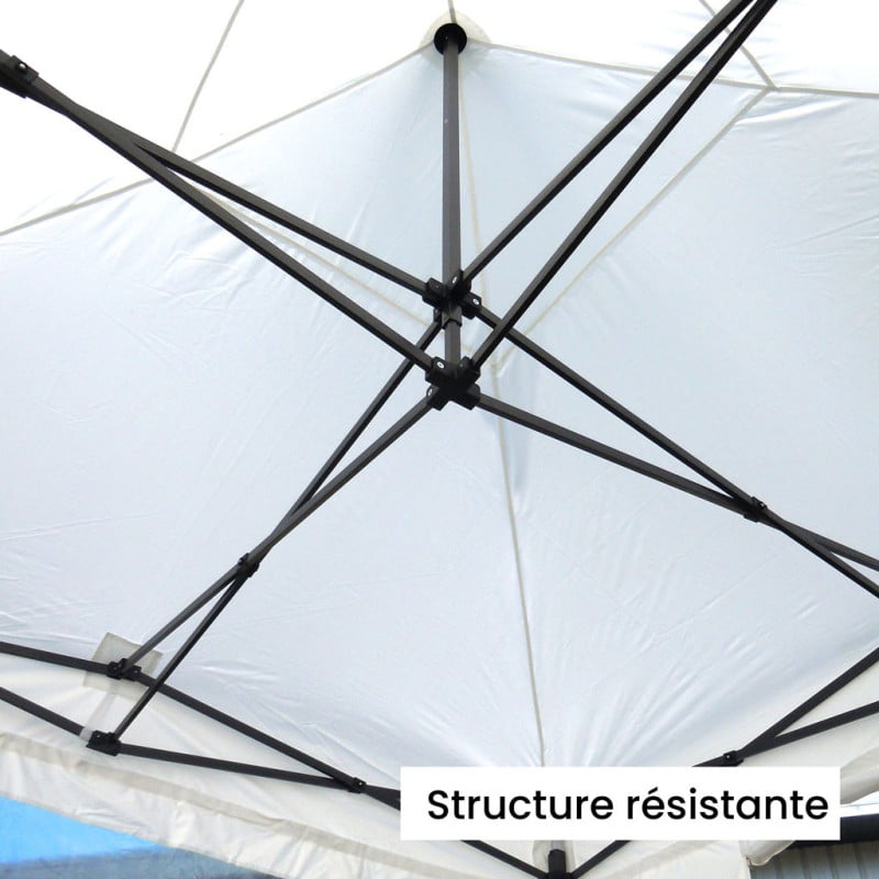 Tonnelle pliante 3 x 3 professionnelle, structure resistante et robuste