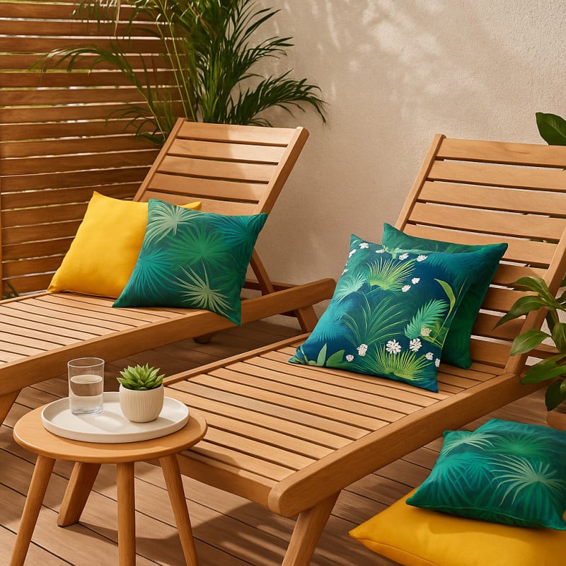 Coussin déco 40x40 cm Exotic - Confort et style tropical