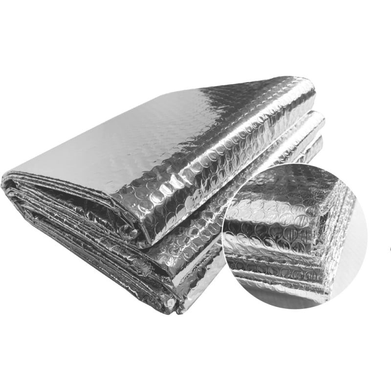 Isolant thermique en film aluminisé à bulles double face 33 mm d'épaisseur - 5 M X 60 CM