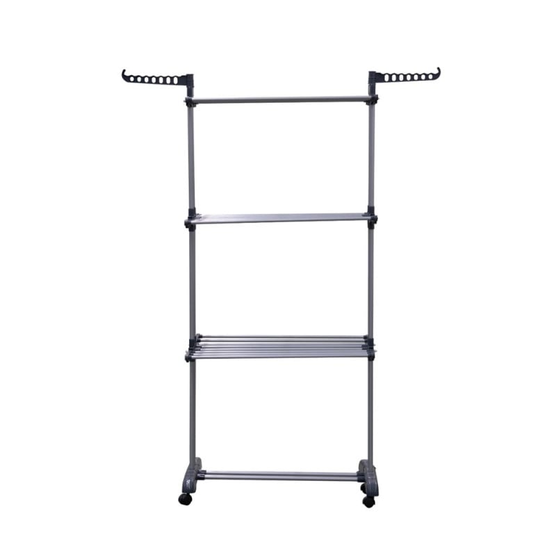 Séchoir Tour DRY FOLD 16m Étendage + 20 Pinces Inox - Gain de Place