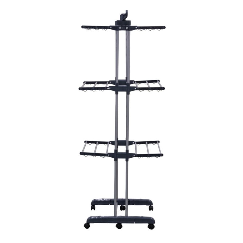 Séchoir Tour DRY FOLD 16m Étendage + 20 Pinces Inox - Gain de Place