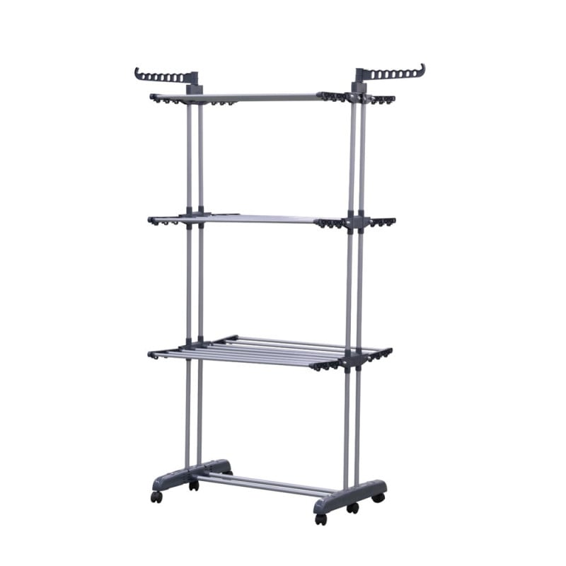 Séchoir Tour DRY FOLD 16m Étendage + 20 Pinces Inox - Gain de Place