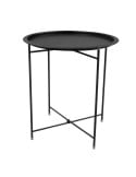 Table d’appoint ronde pliante en métal