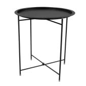 Table d’appoint ronde pliante en métal