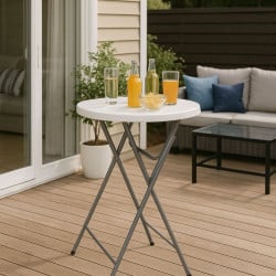 Table mange debout pliante