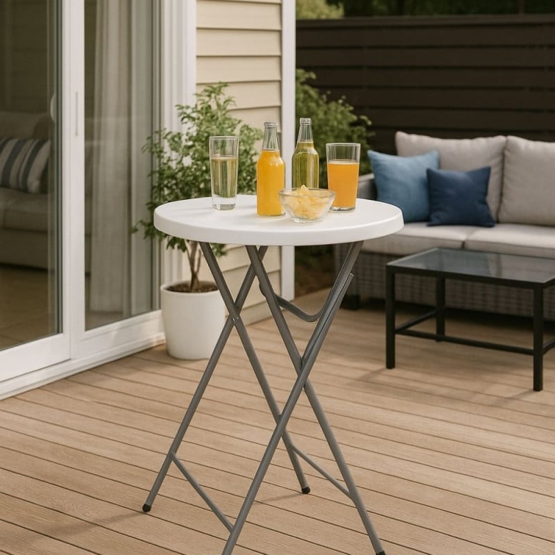 Table mange debout pliante