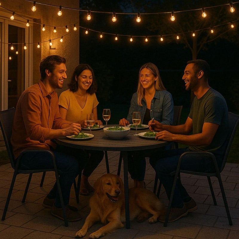Chaises de jardin textilène - x 4