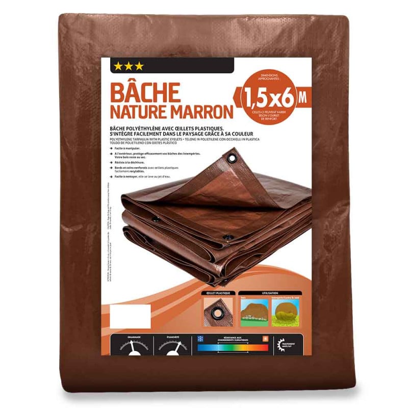 Bâche à bûches nature 140 g/m2