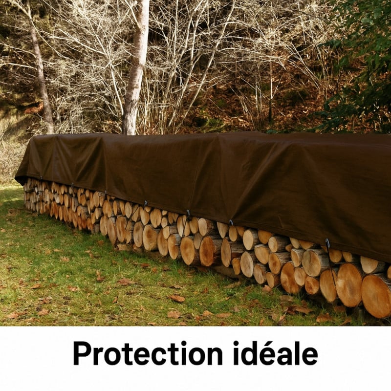 Bâche de jardin marron 140 g m2