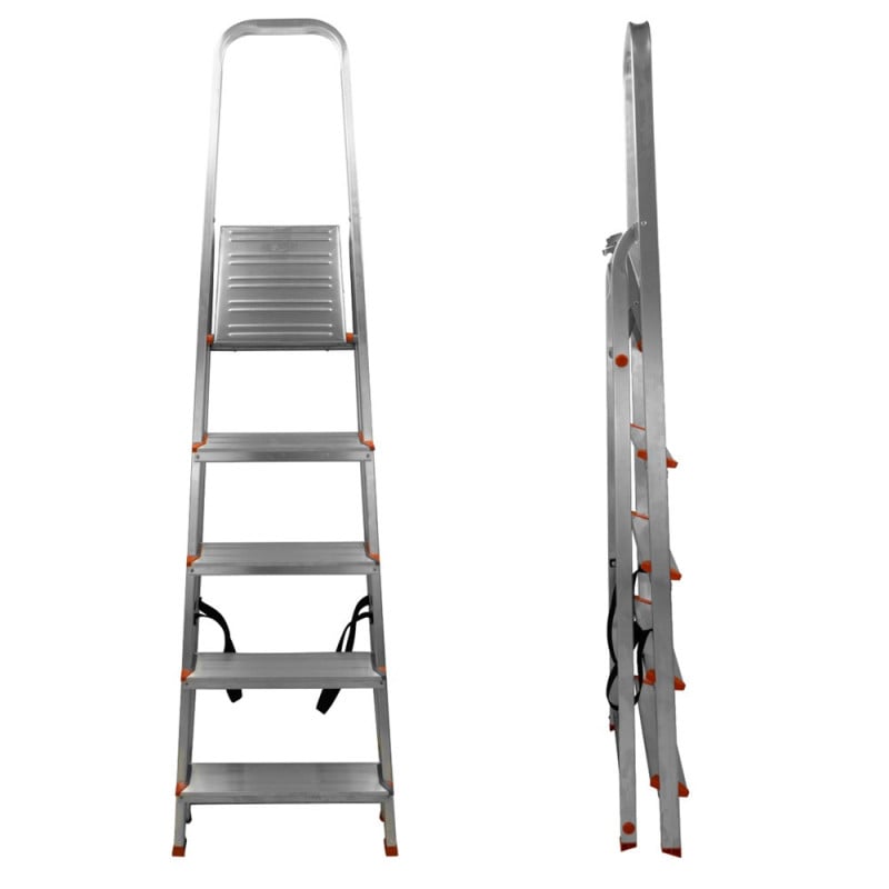 Escabeau aluminium 5 marches.