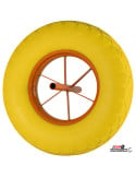 Roue de brouette pleine increvable diamètre 390 mm avec axe diamètre 20 mm