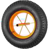 Roue de brouette gonflée diamètre 380 mm avec axe diamètre 20 mm