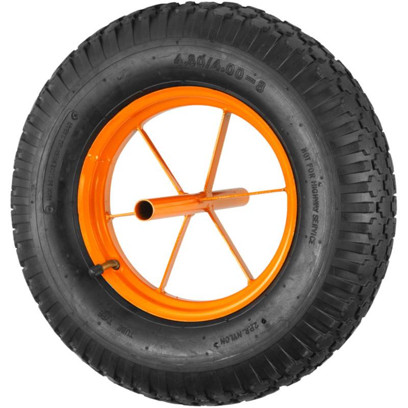 Roue de brouette gonflée diamètre 380 mm avec axe diamètre 20 mm