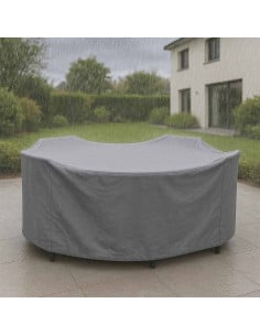 Housse polyester 600D enduit PVC pour table ronde Ø184 x H120 cm