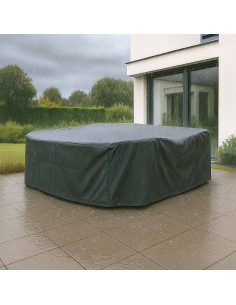 Housse polyester 600D enduit PVC pour salon de jardin L350 x l230 x H90 cm