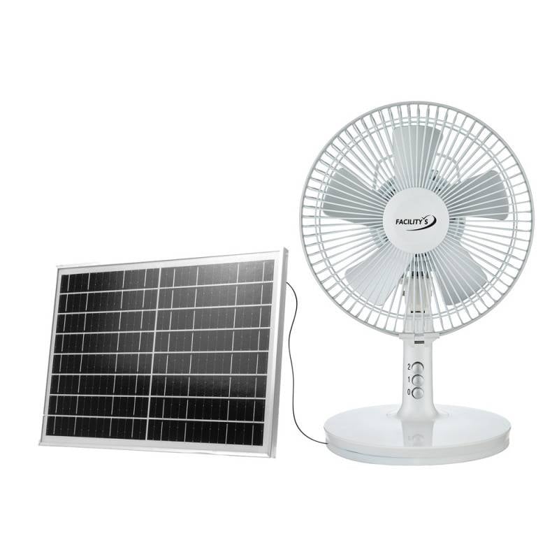 Ventilateur solaire et électrique 2 en 1 – diamètre 27 cm