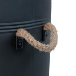 Réservoir à granulés de bois en acier noir 51 L avec pelle et tamis