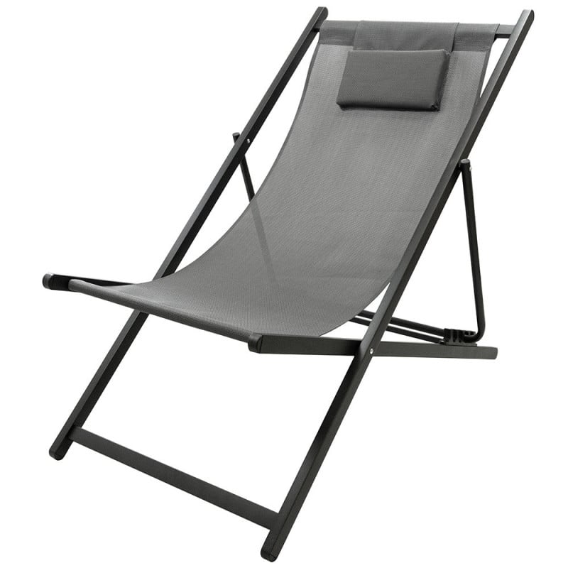 Chaise chilienne textilène gris anthracite