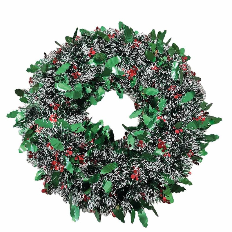 Couronne de l'Avent en guirlande de sapin de Noël artificiel 48 cm