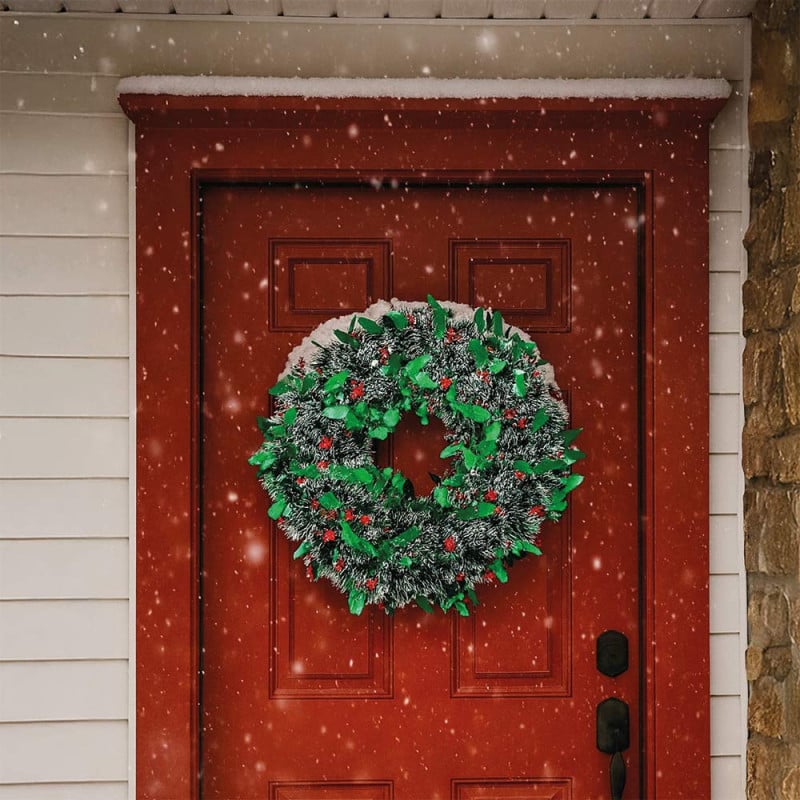 Couronne de l'Avent en guirlande de sapin de Noël artificiel 48 cm