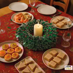 Couronne de l'Avent en guirlande de sapin de Noël artificiel 48 cm