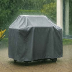 Housse de protection enduit PVC pour barbecue L120x70x70 cm