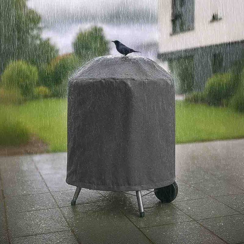 Housse de protection enduite PVC pour barbecue rond Ø70 x H75 cm